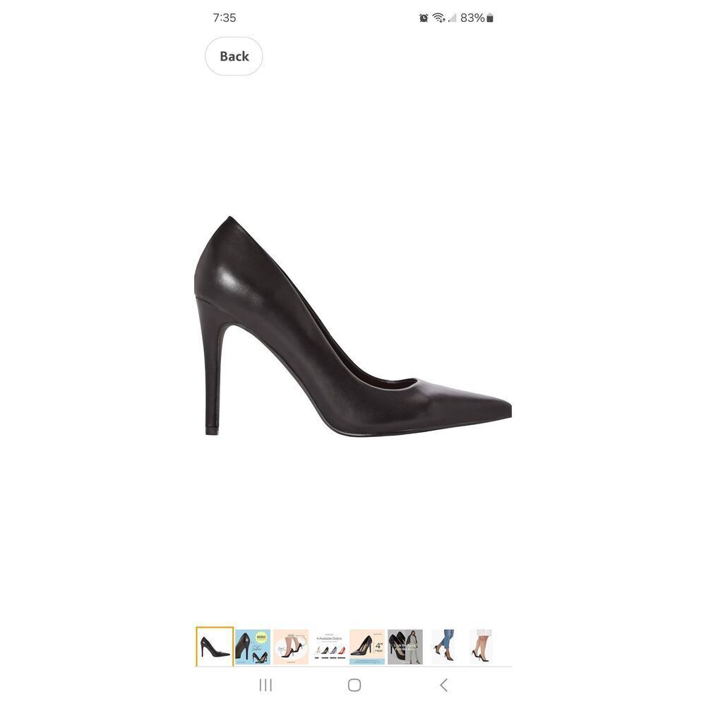 New Size 10 JustFab Black Onyx Gisselle Stiletto Pump High Heel Dress Shoes